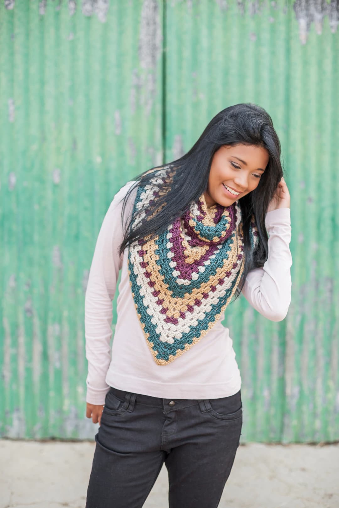 Half Granny Square Scarf